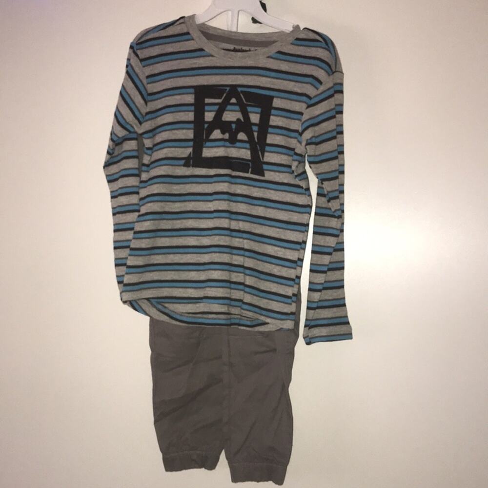 Avalanche Long Sleeve Shirt Gray Khaki Pants BOY Size Medium Youth Kid NEW (5/6)